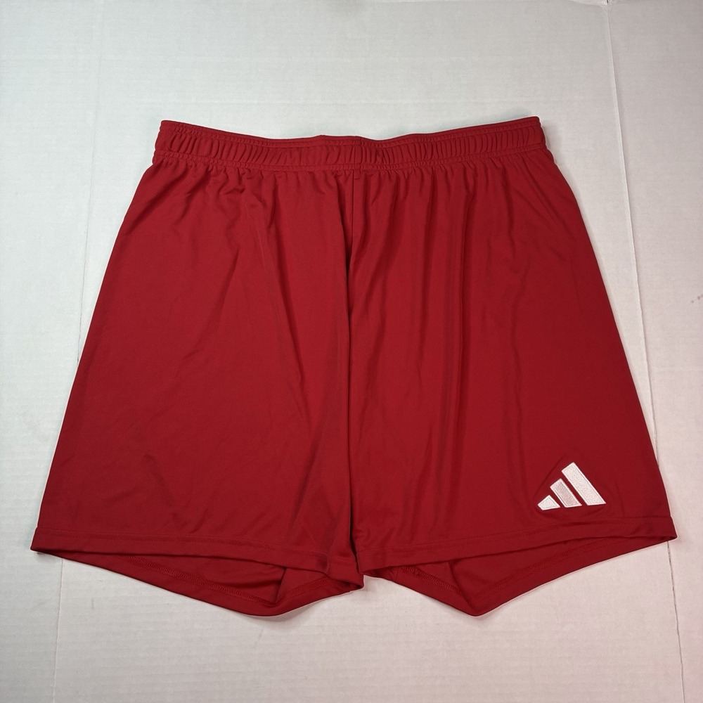 Adidas Entry 26 Red Football Soccer Shorts Men's Size 2XL XXL Red JZ2517